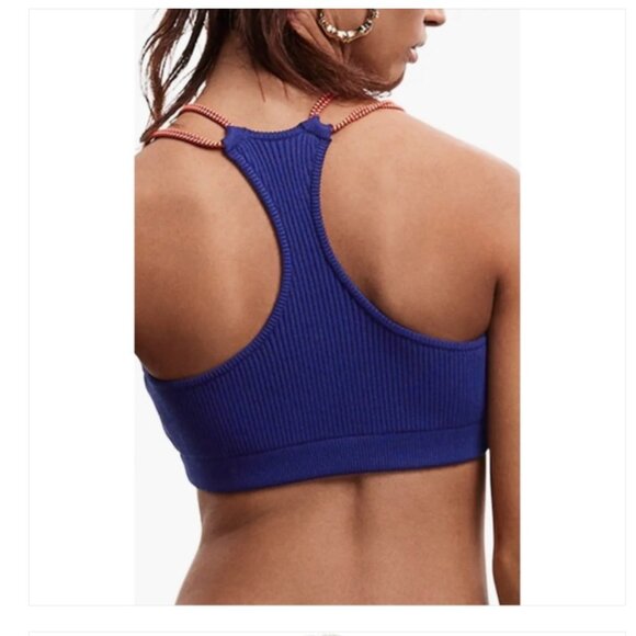 Adidas x Ivy Park Ribbed Sports Bra in Legacy Indigo, Size 1X - Picture 3 of 4